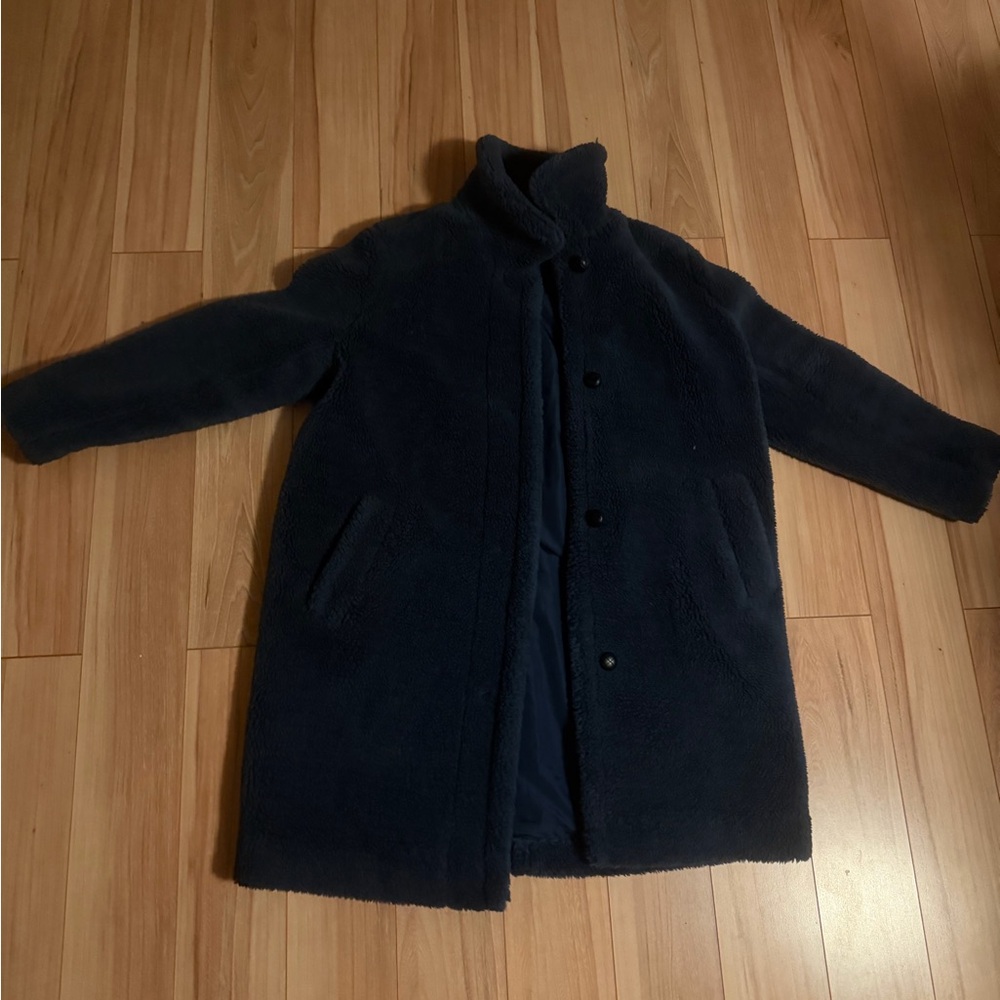 GAP Women's Navy Teddy Jacket